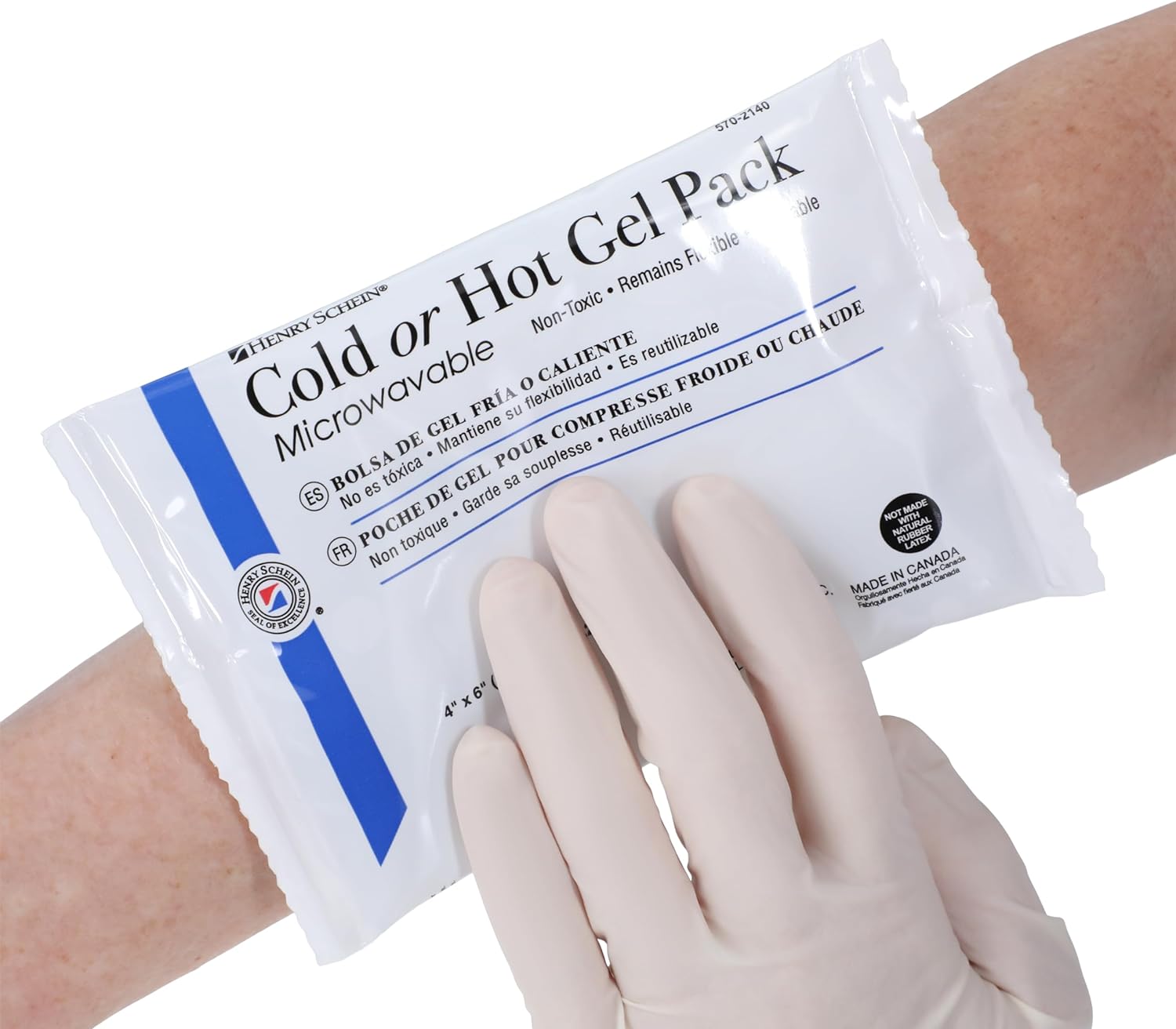 Henry Schein Reusable Hot and Cold Gel Packs, Case of 100, 4" x 6"