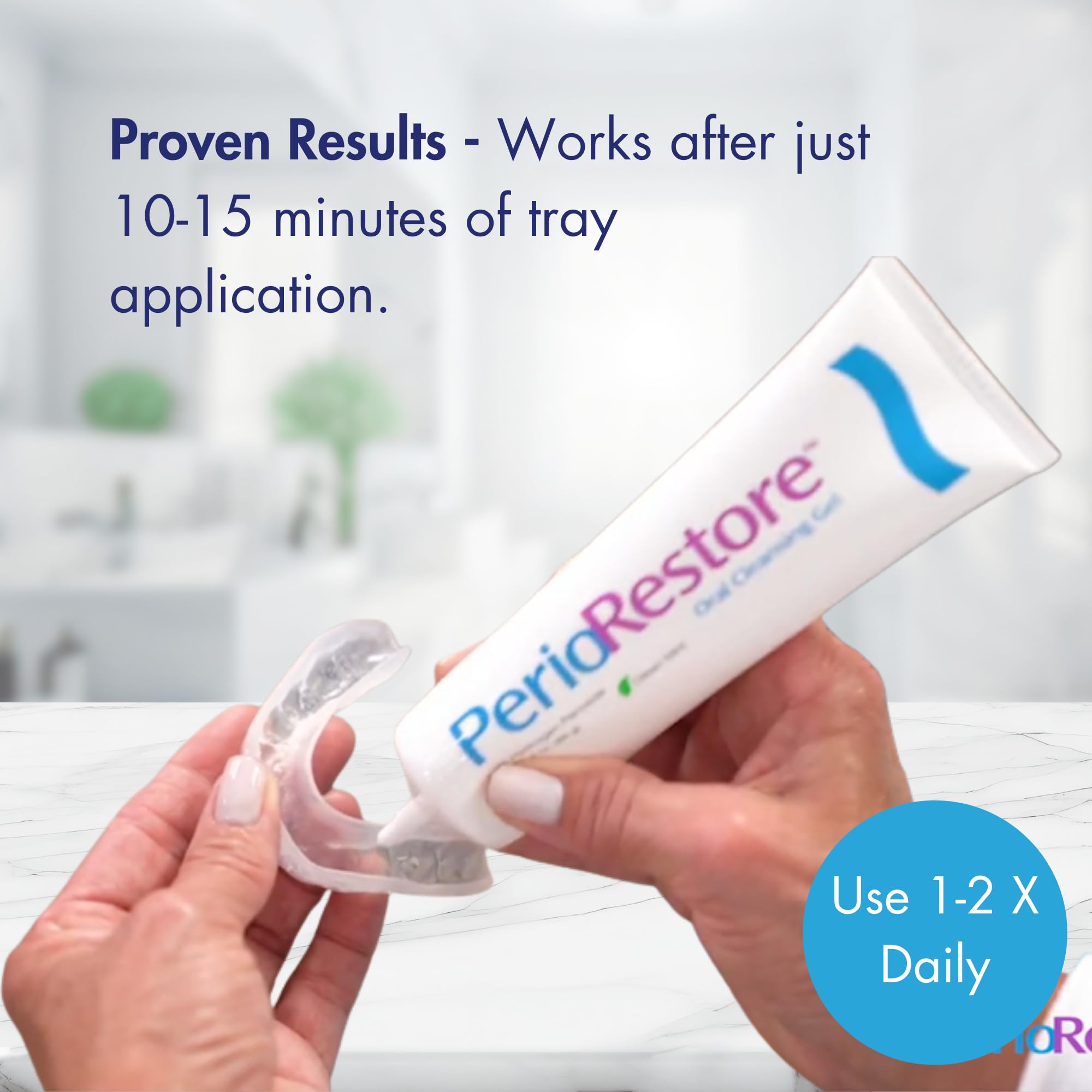 Perio Restore® Gel 3 Ounce Tube. 1.7% Hydrogen Peroxide Oral Cleansing Treatment Gel. Mint Flavor
