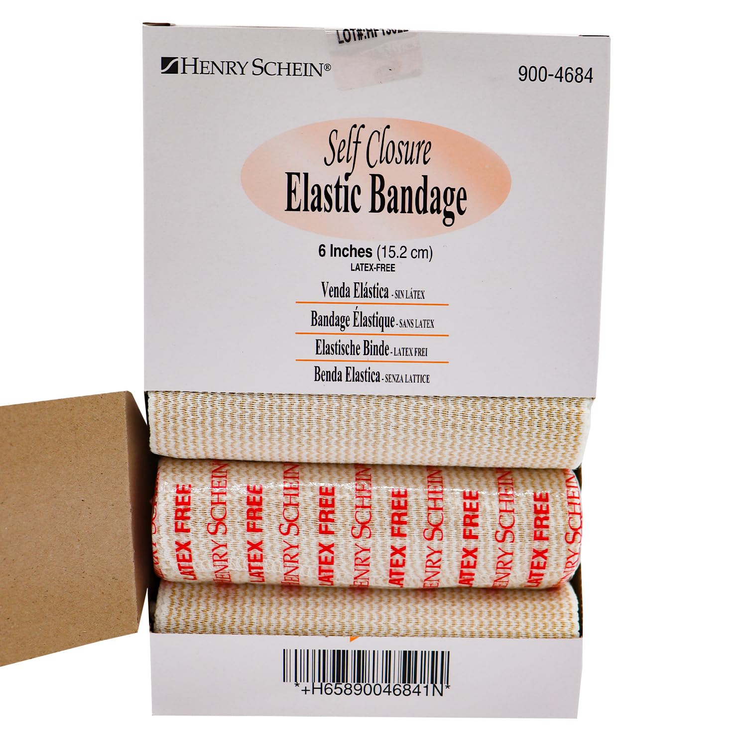 Self-Closure Elastic Bandage, Tan, Non-Sterile, Box of 10 – Stretch Bandage with slef Closure, Latex-Free, Comfortable & Reliable Support