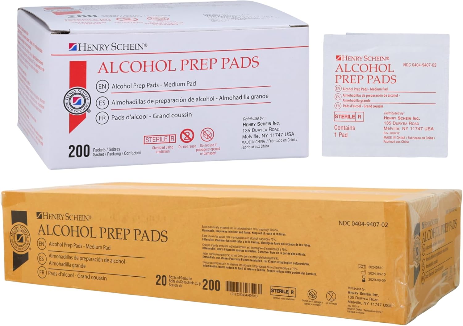 Henry Schein Alcohol Prep Pads - Medium, 2-ply, Sterile