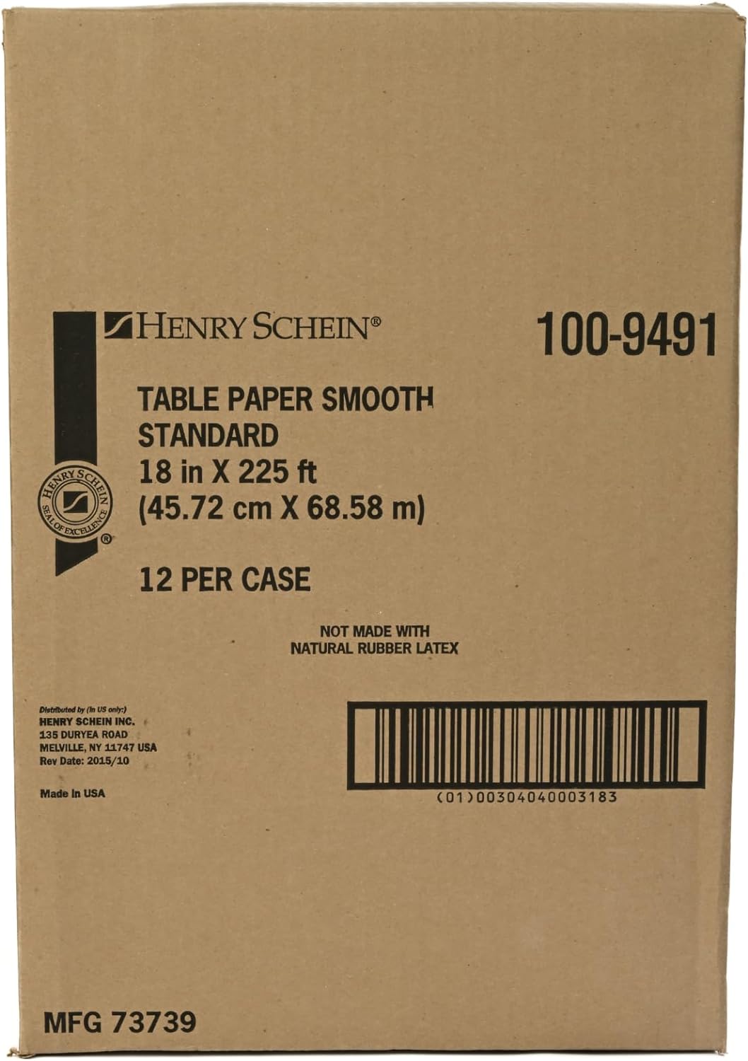 Henry Schein Exam Table Paper Smooth White Smooth Disposable Paper Roll for Patient Protection