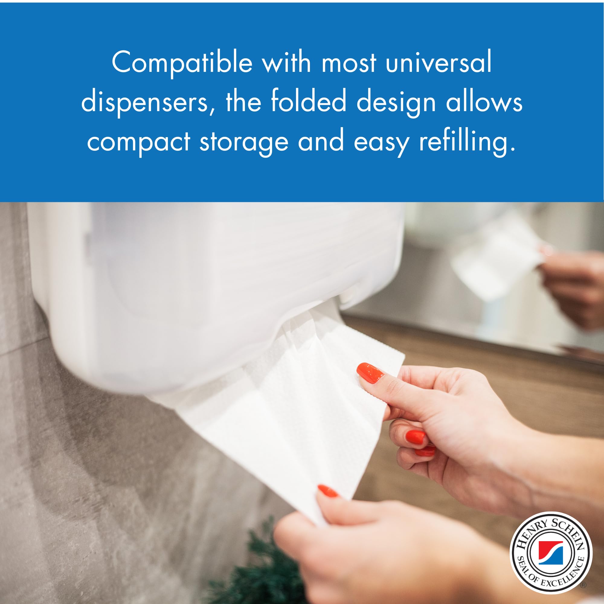 Henry Schein C Fold Paper Towels (570-0704) with Fast-Drying Absorbency Pockets, 200 C Fold Towels/Pack, White