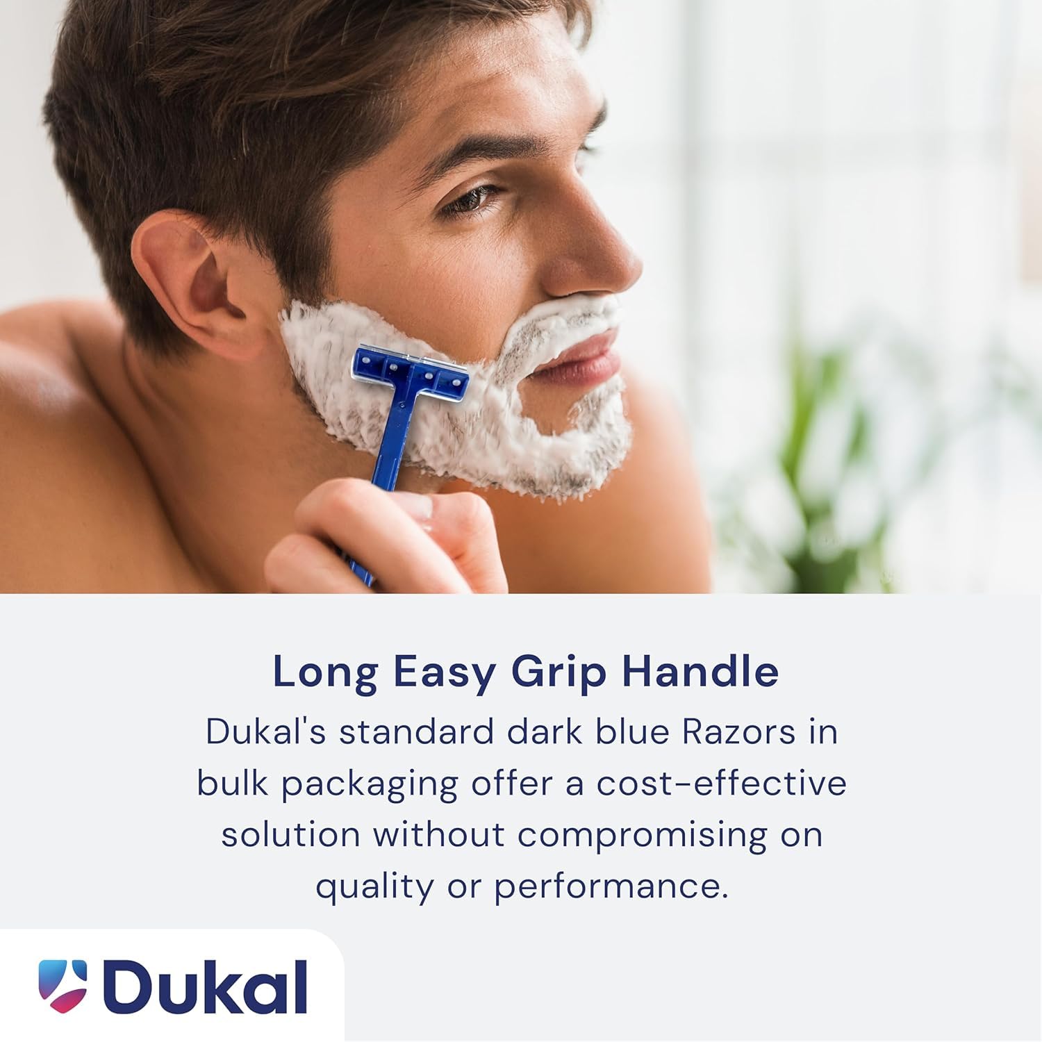 Dukal DawnMist Twin-Blade Disposable Razor, Blue Handle – Precision Shave for Smooth & Comfortable Grooming