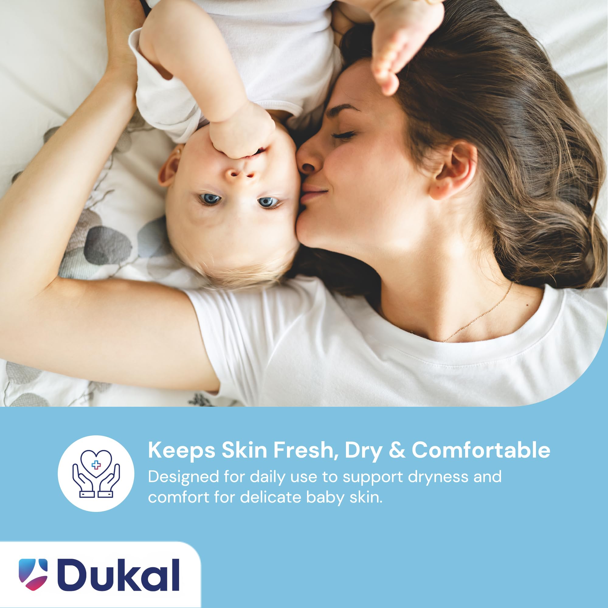 Dukal DawnMist Baby Powder with Cornstarch, 4 oz Bottles, Pack of 48 – Gentle, Talc-Free Formula for Soothing & Drying Baby Skin