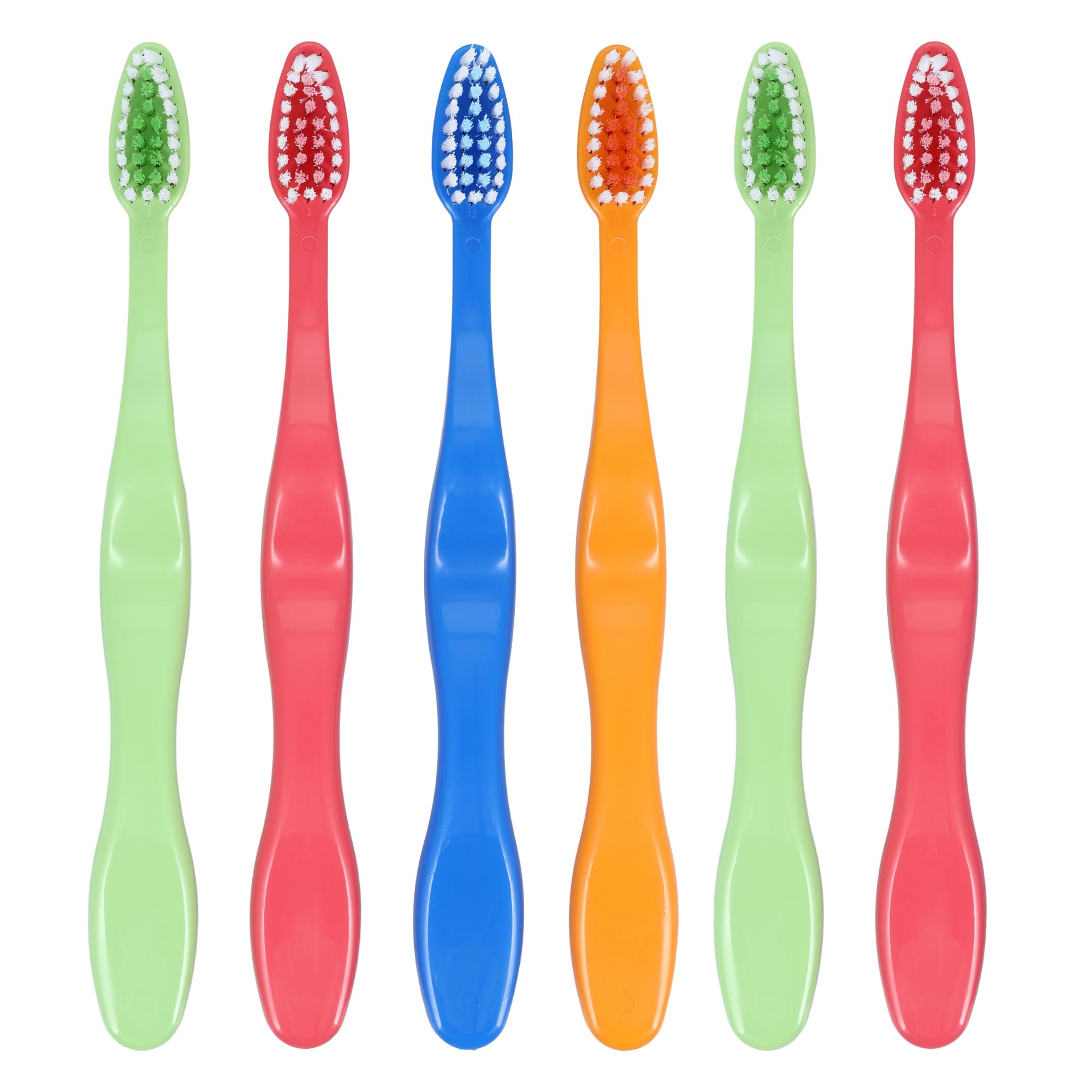 Henry Schein Acclean Youth Manual Toothbrush, 30 Tuft Compact Head, Soft Bristles, Curvy Ergonomic Handle, Assorted Colors (Colors May Vary)