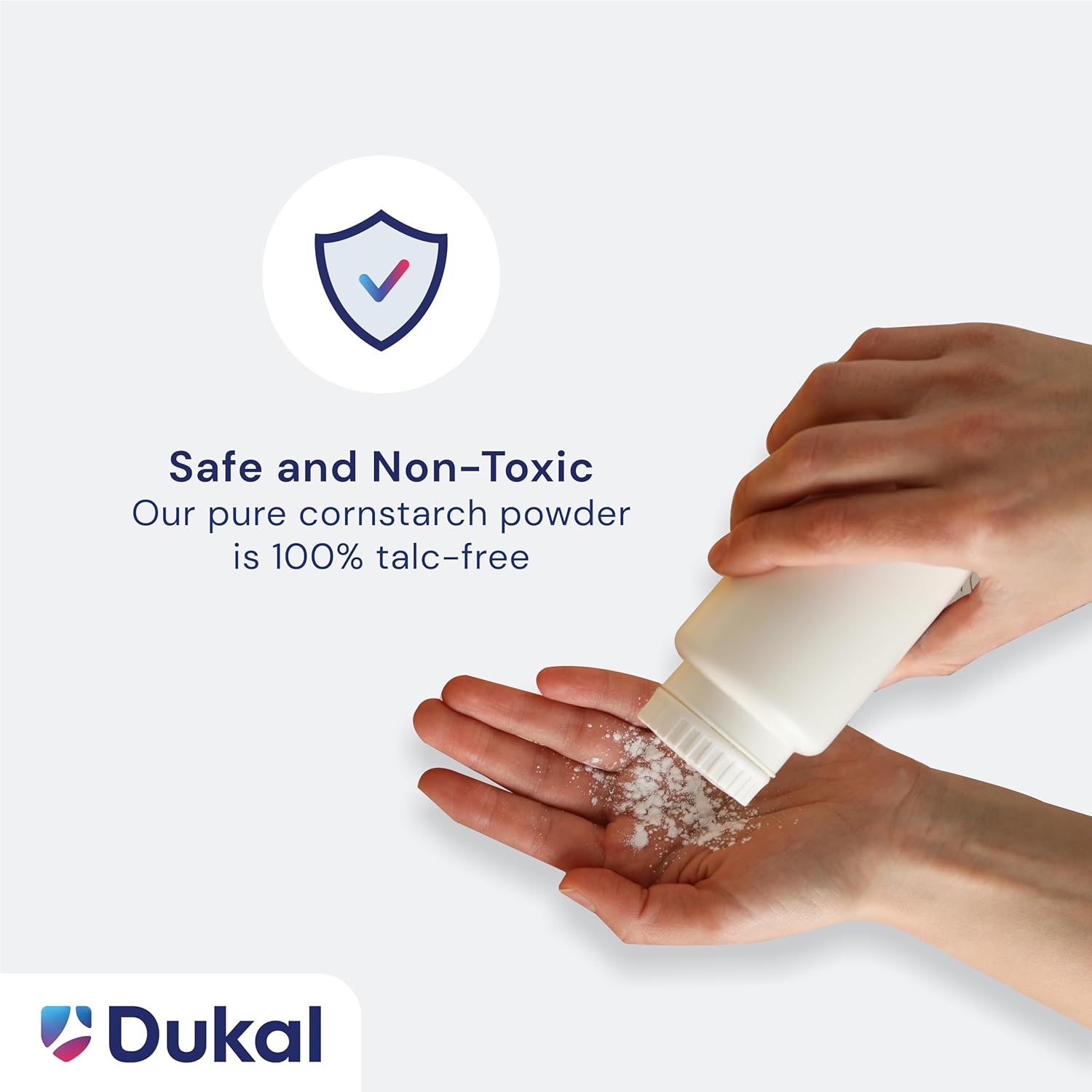 Dukal DawnMist Premium Baby Powder – 14 oz | Talc-Free, Hypoallergenic, with Aloe & Vitamin E | Soothes and Protects Delicate Skin, Full Case (Pack of 24)