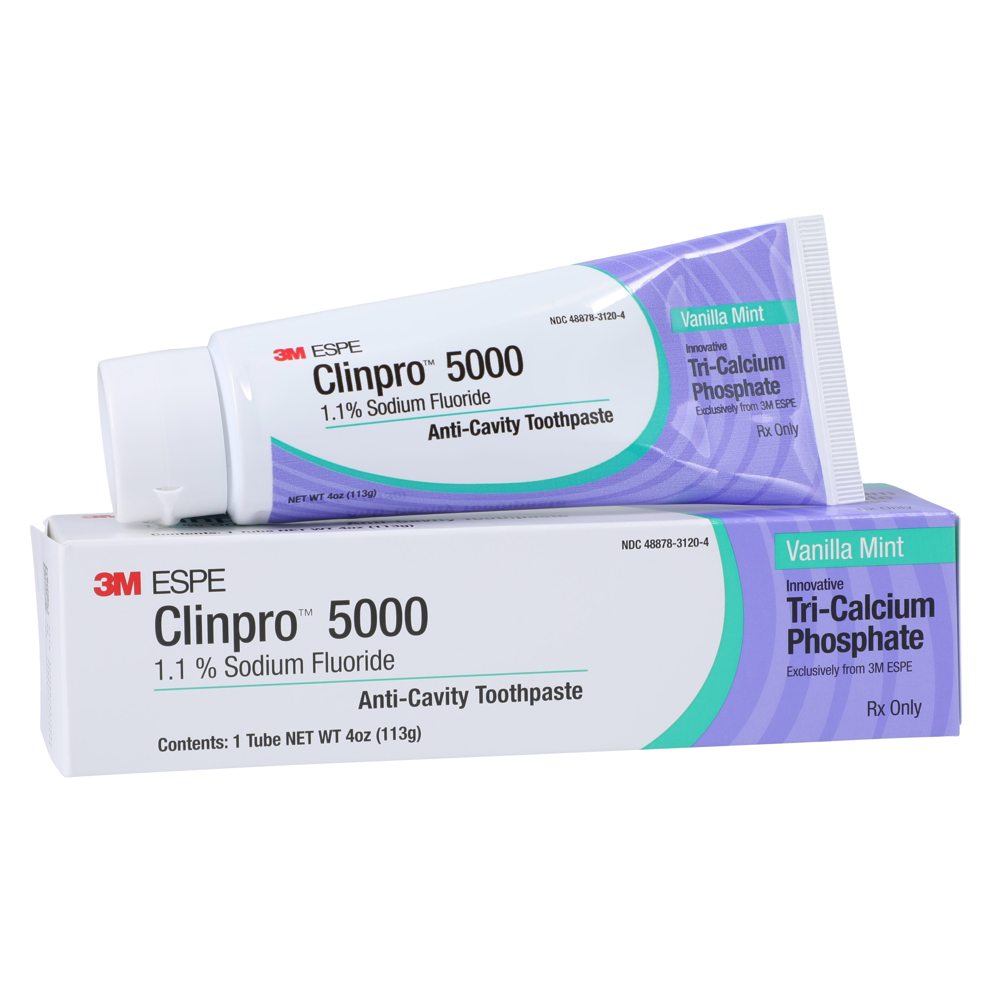3M™ Clinpro™ 5000 Toothpaste, 1.1% Sodium Fluoride, Vanilla Mint – 4 oz Tube