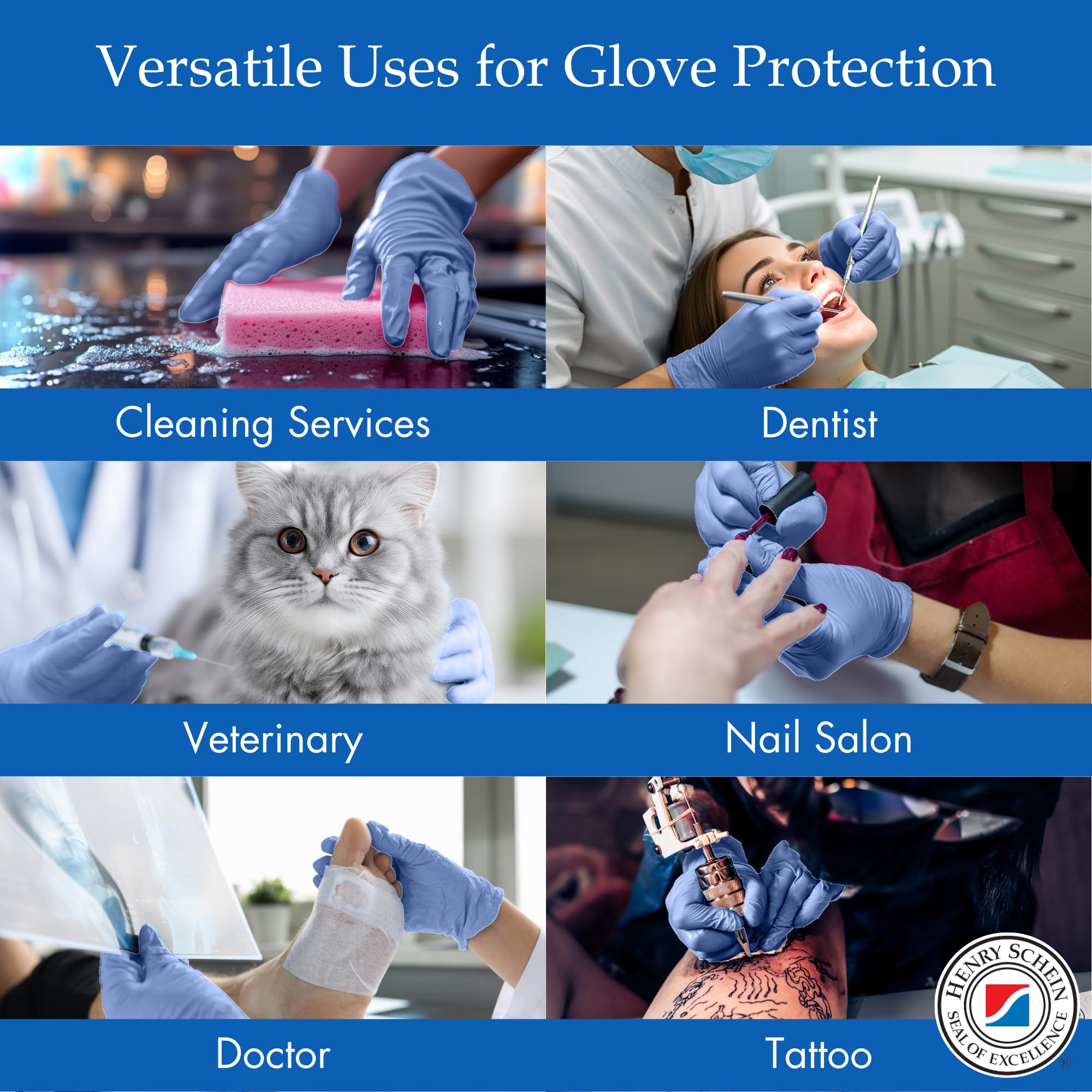 Criterion N200 Nitrile Exam Gloves – Blue, 200/Box – Chemo Tested, Latex-Free, Chlorinated, Textured Fingers, 3.54 Mil Finger Thickness, Beaded Cuff, Non-Sterile, Disposable