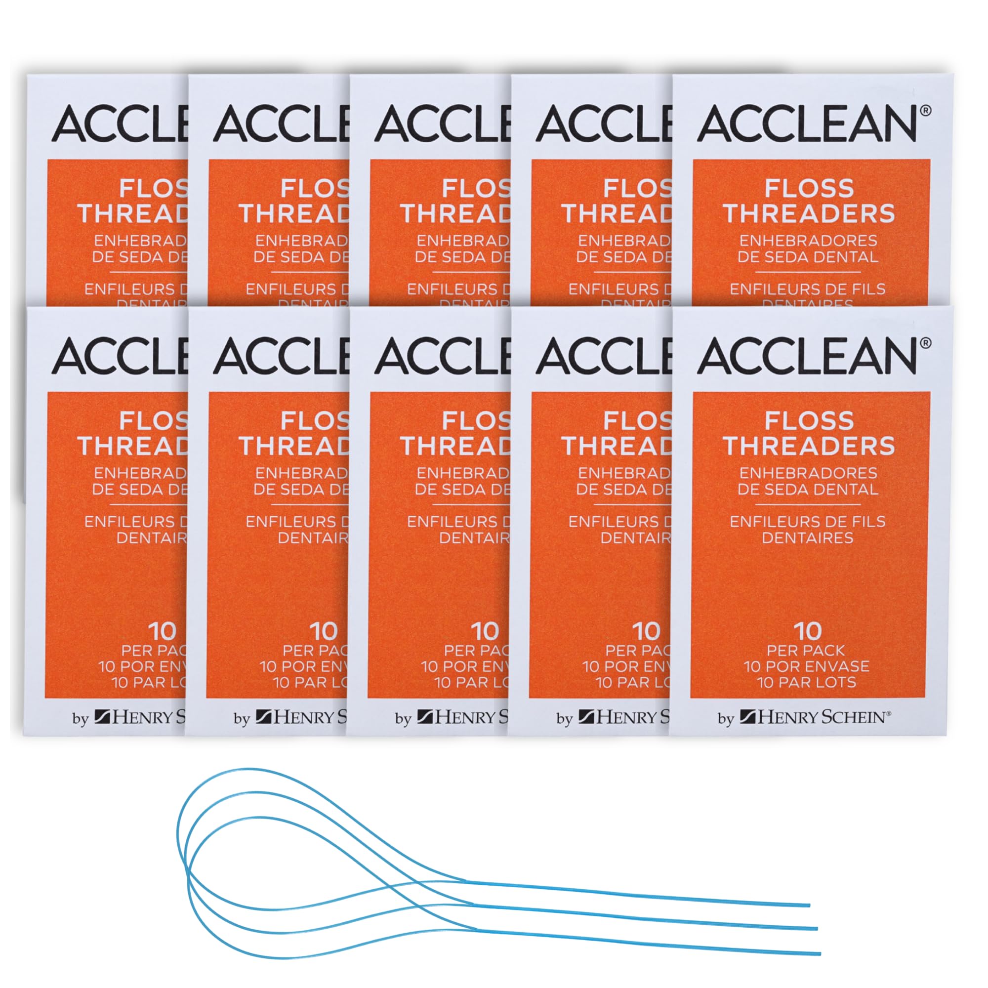 Acclean Floss Threaders, Dental Floss Threaders for Bridges, Orthodontic Appliances & Implants