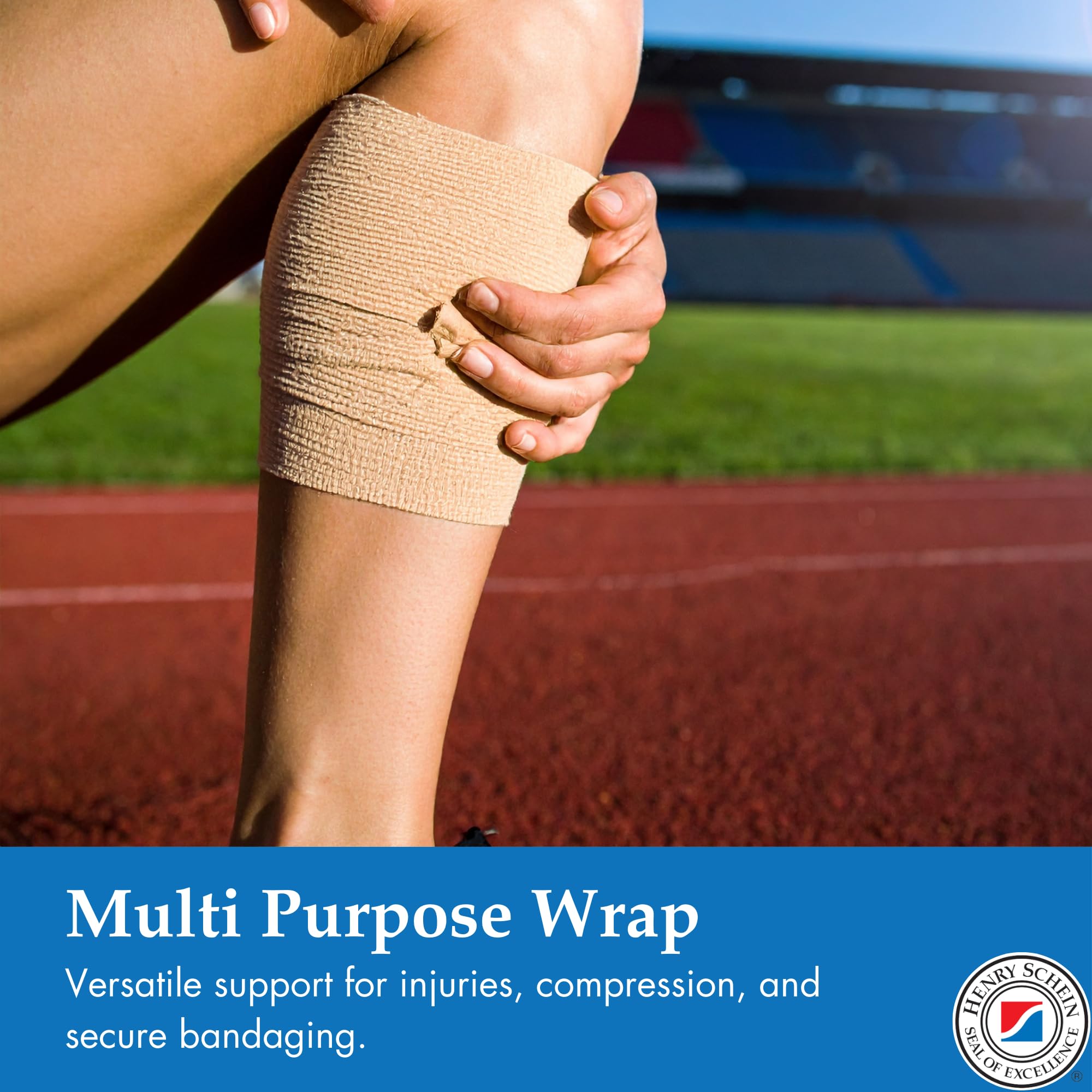 Henry Schein Premium Self-Adherent Elastic Bandage Wrap – Flexible, Latex-Free, Non-Sterile Medical Wrap for Compression & Wound Support
