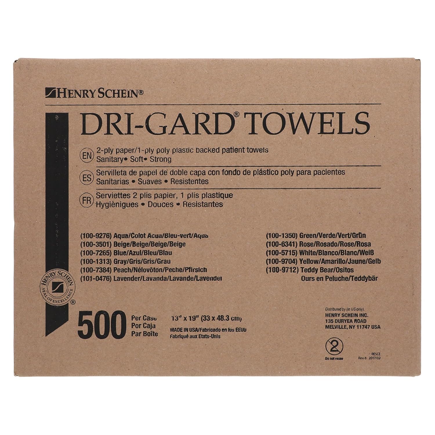 Dri-Gard Patient Towels 2-Ply Tissue/Poly – 13” x 19”, 500/Case, Disposable, Opaque Linen Finish – Durable, Fluid-Resistant Towels for Medical, Dental, or Personal Use
