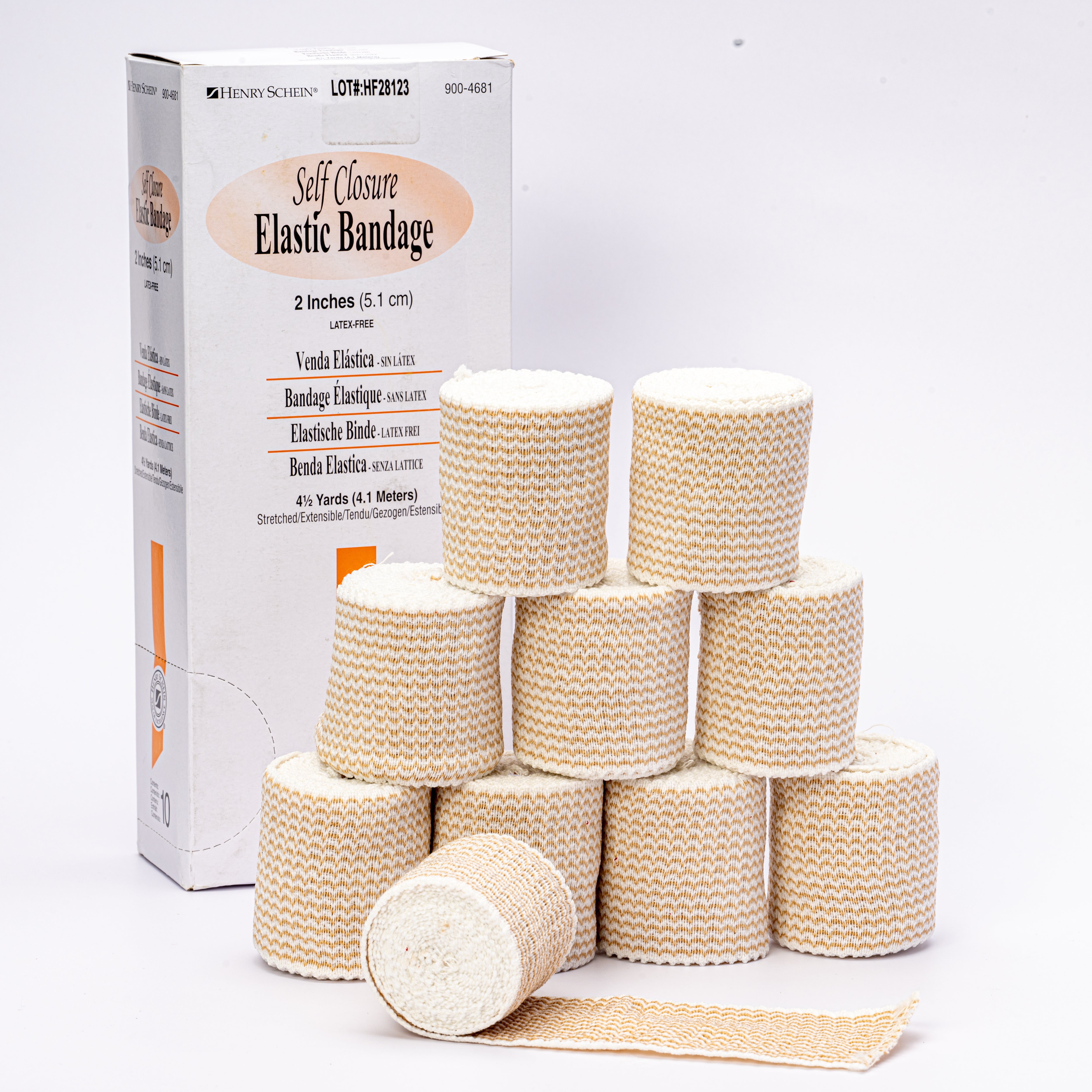 Henry Schein Self Closure Elastic Bandage with Velcro, Non-Sterile