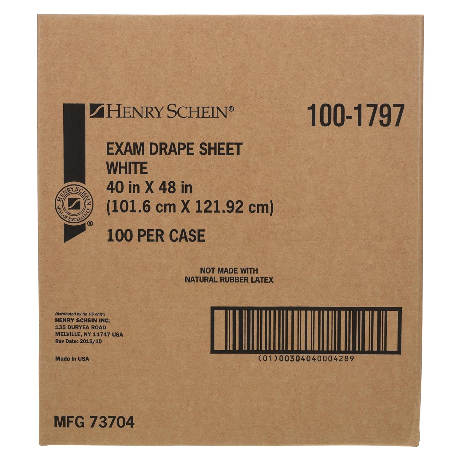 Henry Schein Single-Use Medical Patient Drape Sheets, Pack of 100, White, 40" x 48"