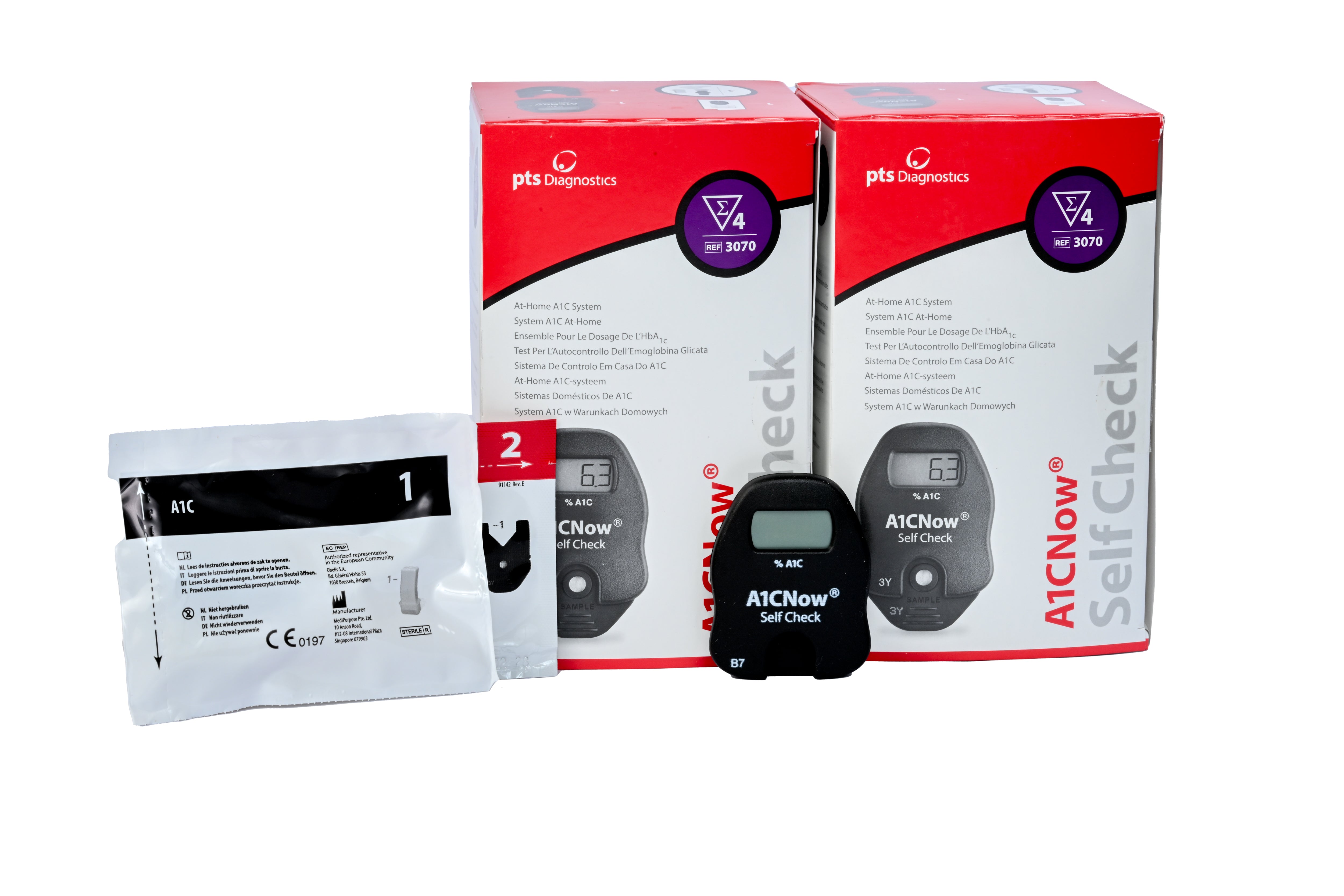 A1CNow® SelfCheck – At-Home A1C Monitoring System with Analyzer & 4 Test Strips
