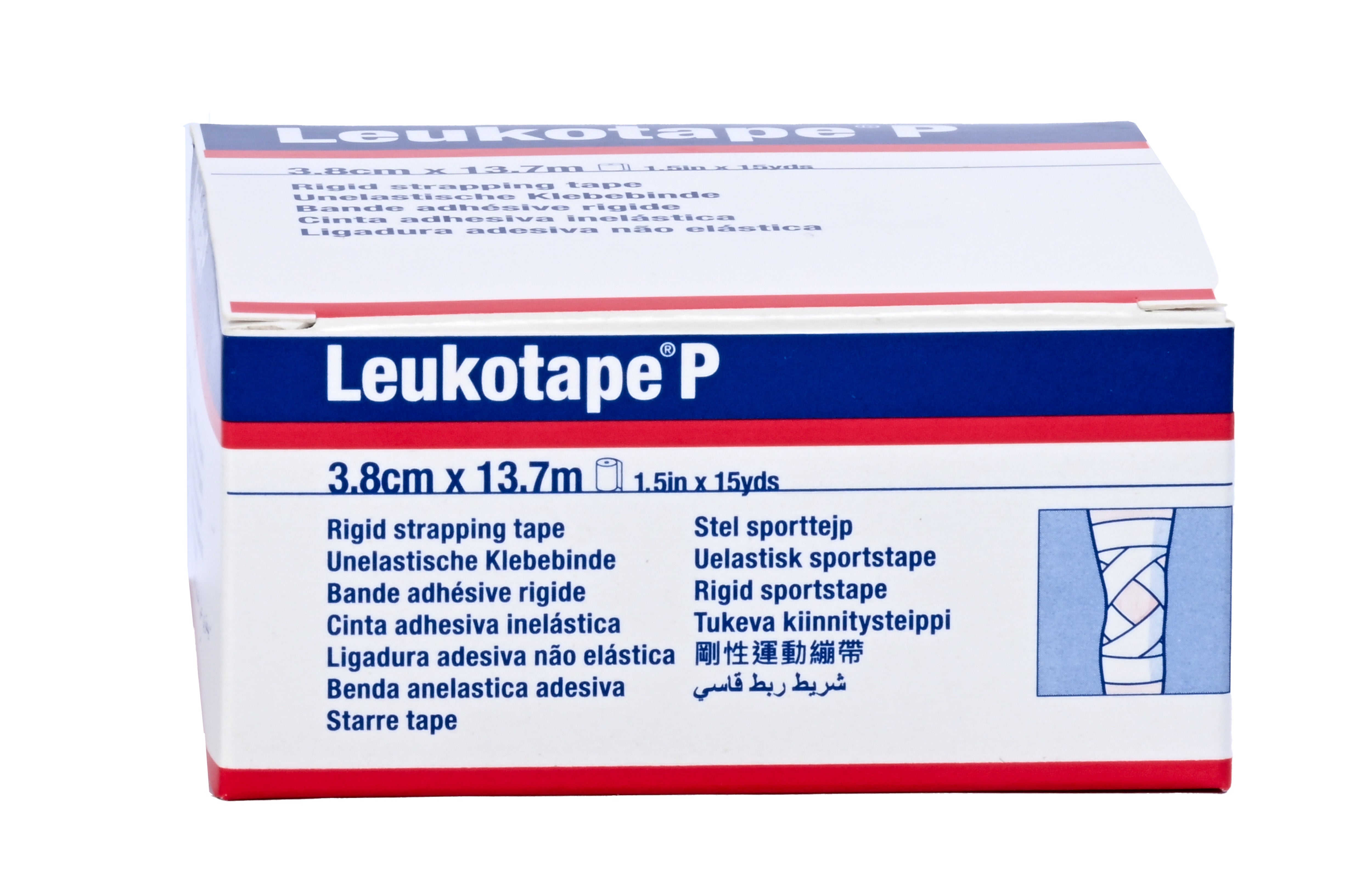 Leukotape P Adhesive Strapping Tape – for Sports Injuries, Strains and Sprains - 1.5 in x 15 yds, Tan, (1 Roll)