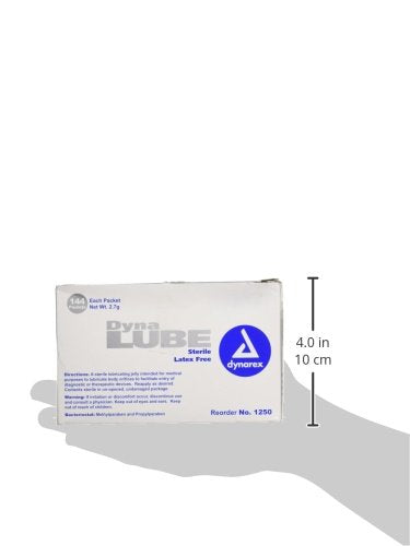 Dynarex-1250 DynaLube Lubricating Jelly Sterile 2.7 g packet 144ct