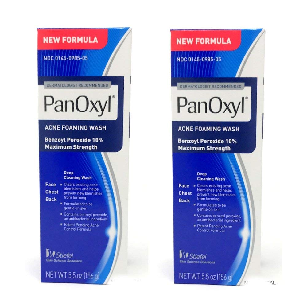 PanOxyl 10% Acne Foaming Wash 5.5 Ounce ( Value Pack of 2)