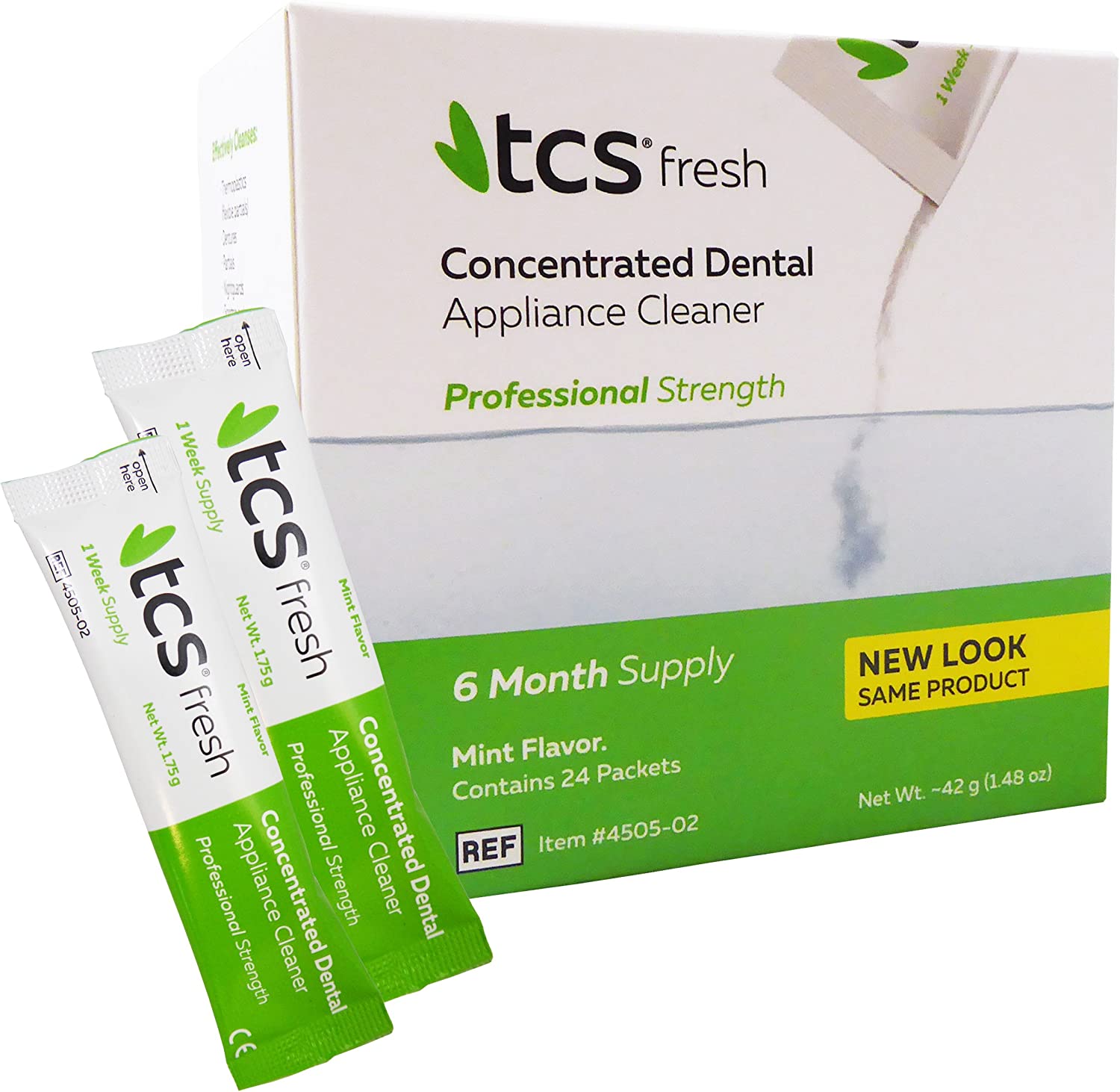 TCS Concentrated Cleaner - 6 Months Supply for Flexible Dentures, Retainers & all other Dental Appliances