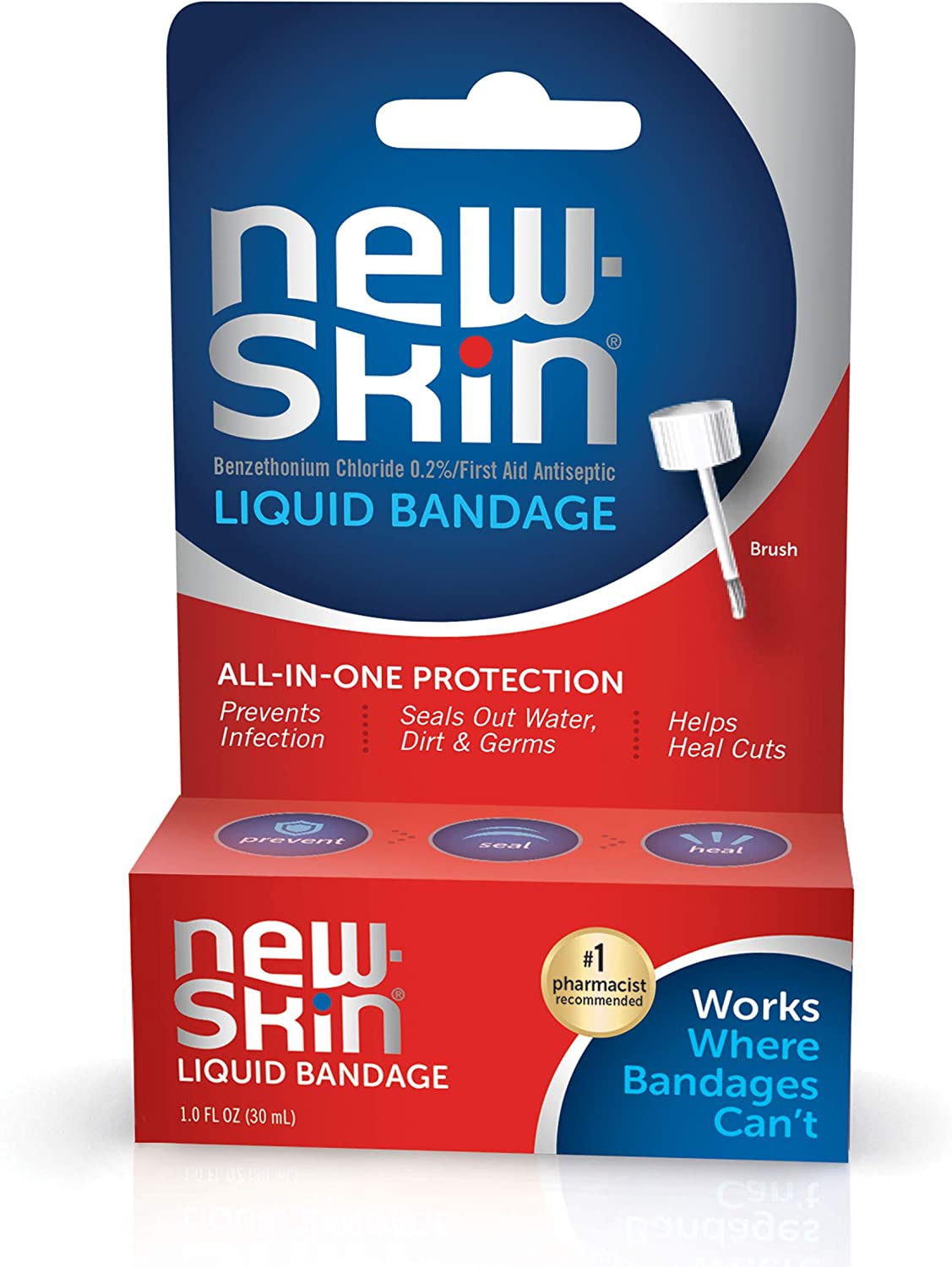 NEW-SKIN Liquid Bandage, Waterproof for Scrapes and Minor Cuts, 1 Ounce