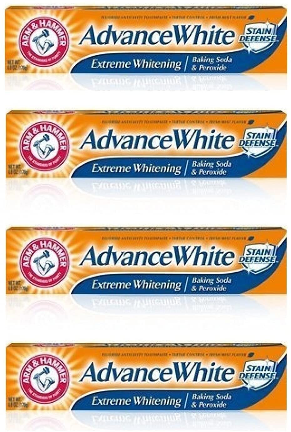 Arm and Hammer Advance Whitening Toothpaste .9 Oz Travel Size 4 Pk