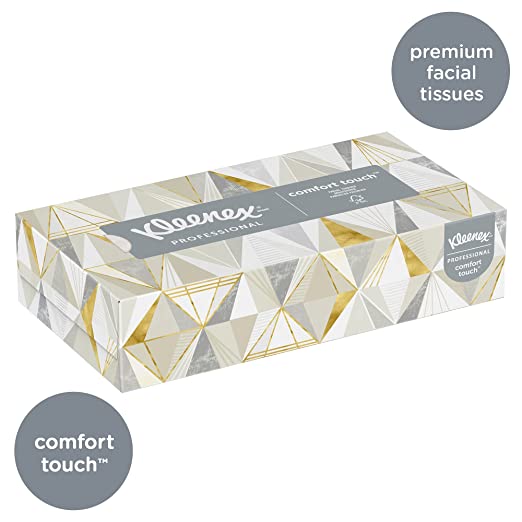 Kleenex® Professional Facial Tissue for Business (21606), Flat Tissue Boxes, 48 Boxes / Case, 125 Tissues / Box, 6,000 Tissues / Case