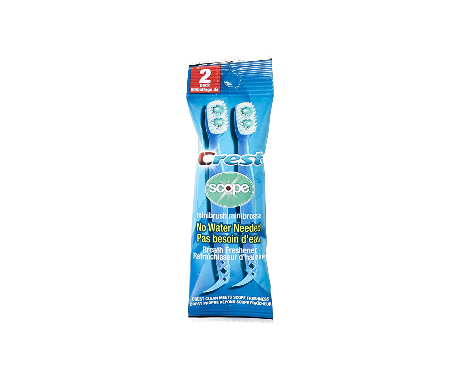 Crest Scope | Mini Brushes-Disposable Toothbrushes with Toothpaste and Pick for Work or Travel