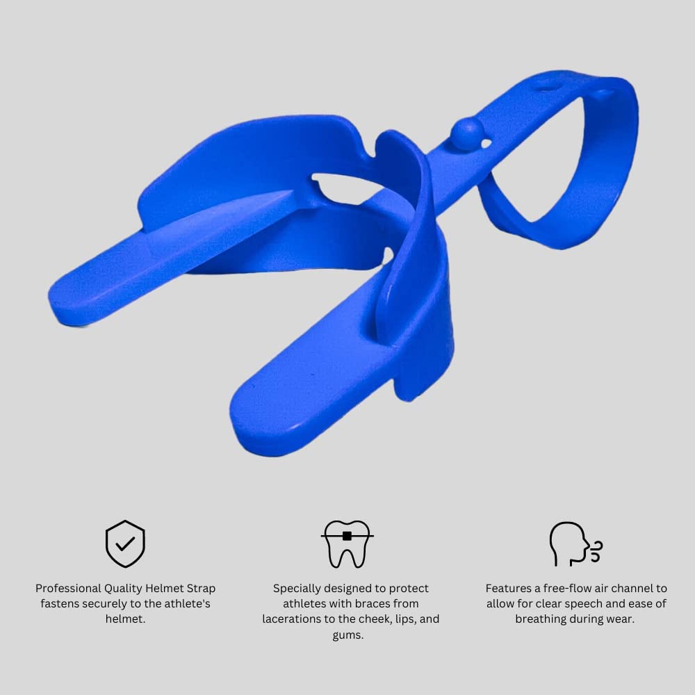Ortho Technology Ultra-Guard All Sport Mouthguard with Professional Quality Helmet Strap; Specially Designed for Athletes with Braces. Double Protection for Both Upper and Lower Teeth