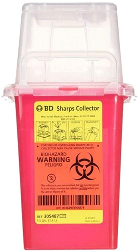 B-d Dual Access Sharps Containers 1.5 Quart Red - Model 305487