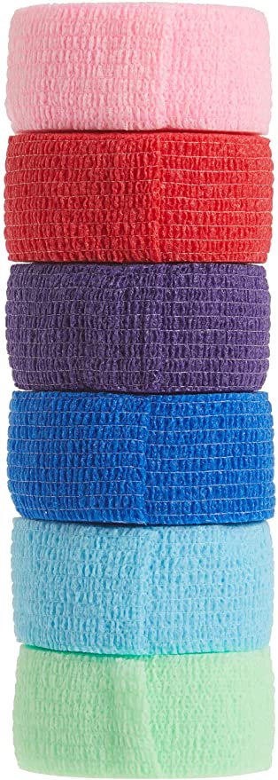 Dynarex Sensi Wrap, Self-Adherent 1" x 5 yds Rainbow (5/color) 30/Cs