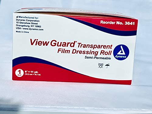 Dynarex 3641 View Guard Transparent Film Dressing Roll 6"x11yds Each