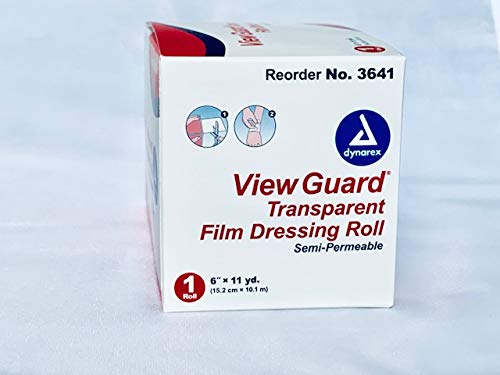 Dynarex 3641 View Guard Transparent Film Dressing Roll 6"x11yds Each