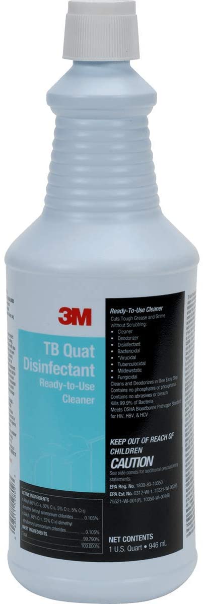 3M TB Quat Disinfectant Ready-to-Use Cleaner, Quart