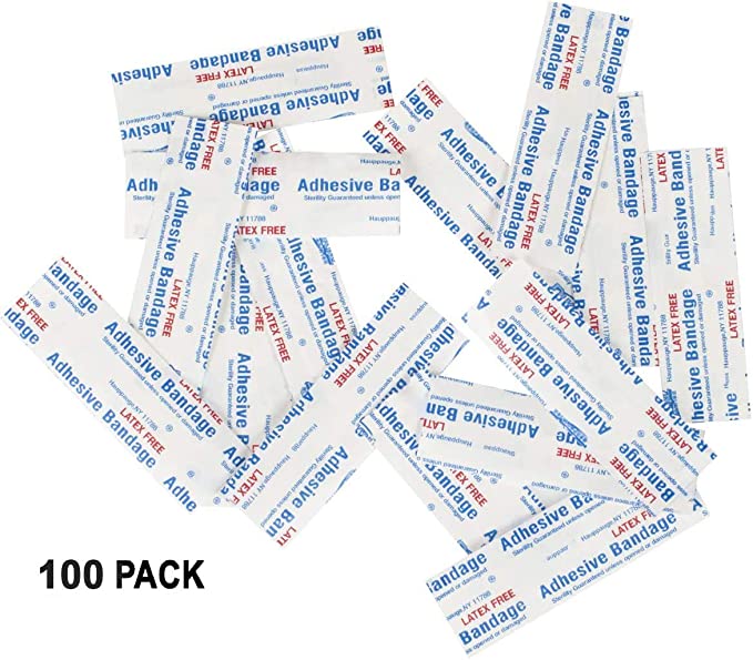 Dukal Butterfly Closure Strips. Pack of 100 Adhesive Wound Closure Bandages. Sterile Bandages for Wound Protection. Single use. Individually Wrapped. Easy to Apply.