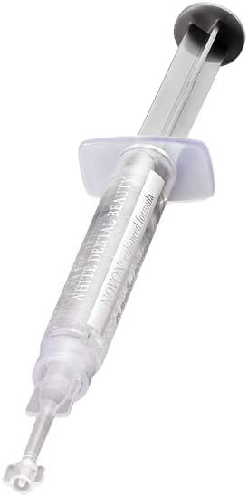 White Dental Beauty Teeth Whitening Syringe Gel Refills; 4 Syringes of 1.2 ml per Pack. Tooth Whitening System Powered by Novon Technology (10% Carbamide Peroxide)