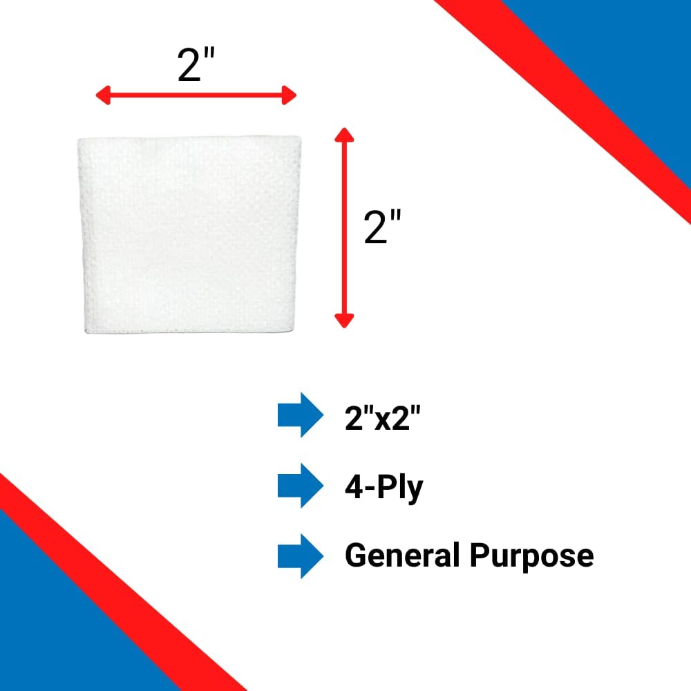 Essentials Sponge Non-Woven Cotton 2x2" 4 Ply Non-Sterile 200/pack