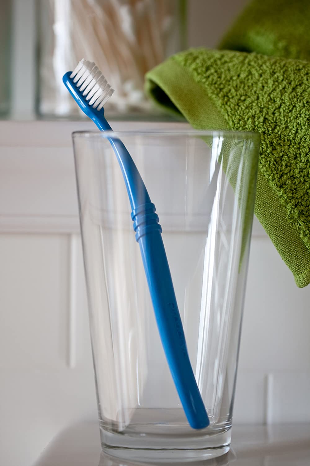 Preserve Eco Friendly Adult Toothbrushes, Made in The USA from Recycled Plastic, Lightweight Pouch, Colors Vary, 6 Count