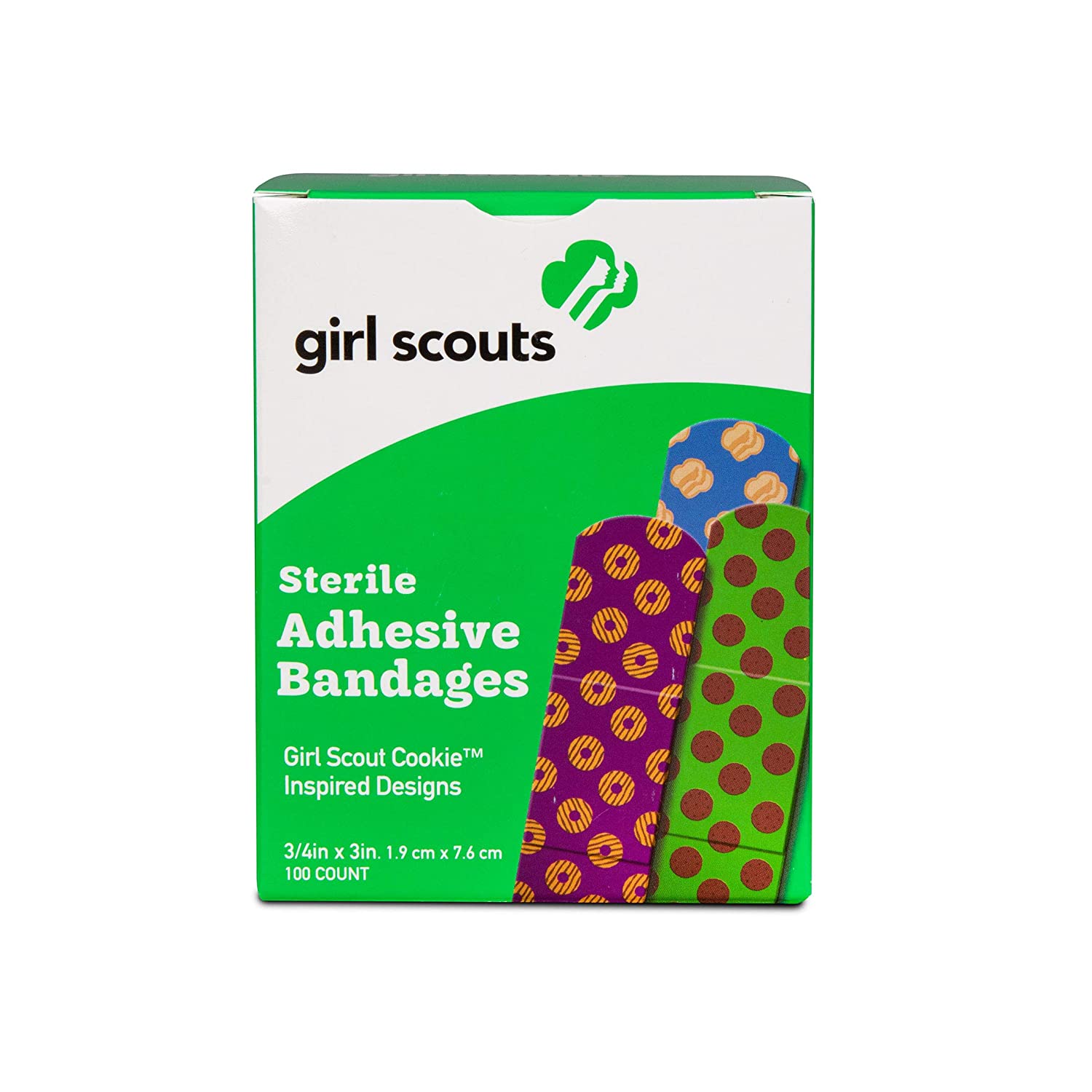 Dukal-1087751 Girl Scouts Adhesive Bandages, Assorted Styles, 3/4"x3" 100 Ct.