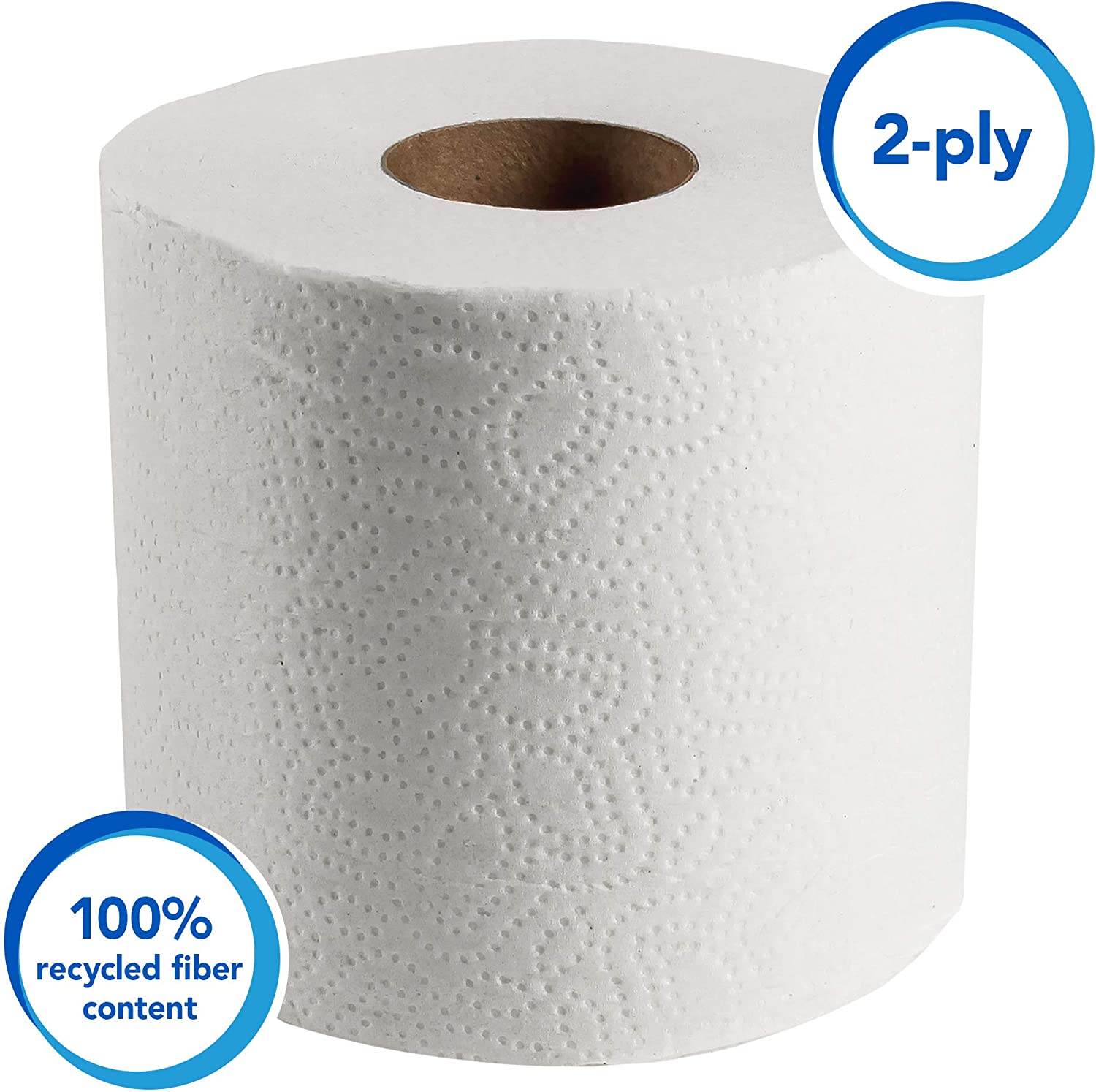 Scott Essential Professional 100% Recycled Fiber Bulk Toilet Paper for Business (13217), 2-PLY Standard Rolls, White, 80 Rolls / Case, 506 Sheets / Roll