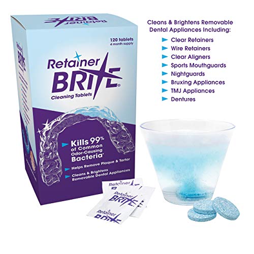 Retainer Brite Tablets for Cleaner Retainers and Dental Appliances - 96 Count