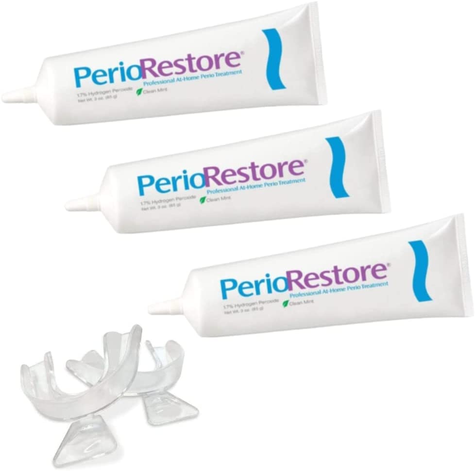 Perio Restore® Gel 3 Ounce Tube. 1.7% Hydrogen Peroxide Oral Cleansing Treatment Gel. Mint Flavor