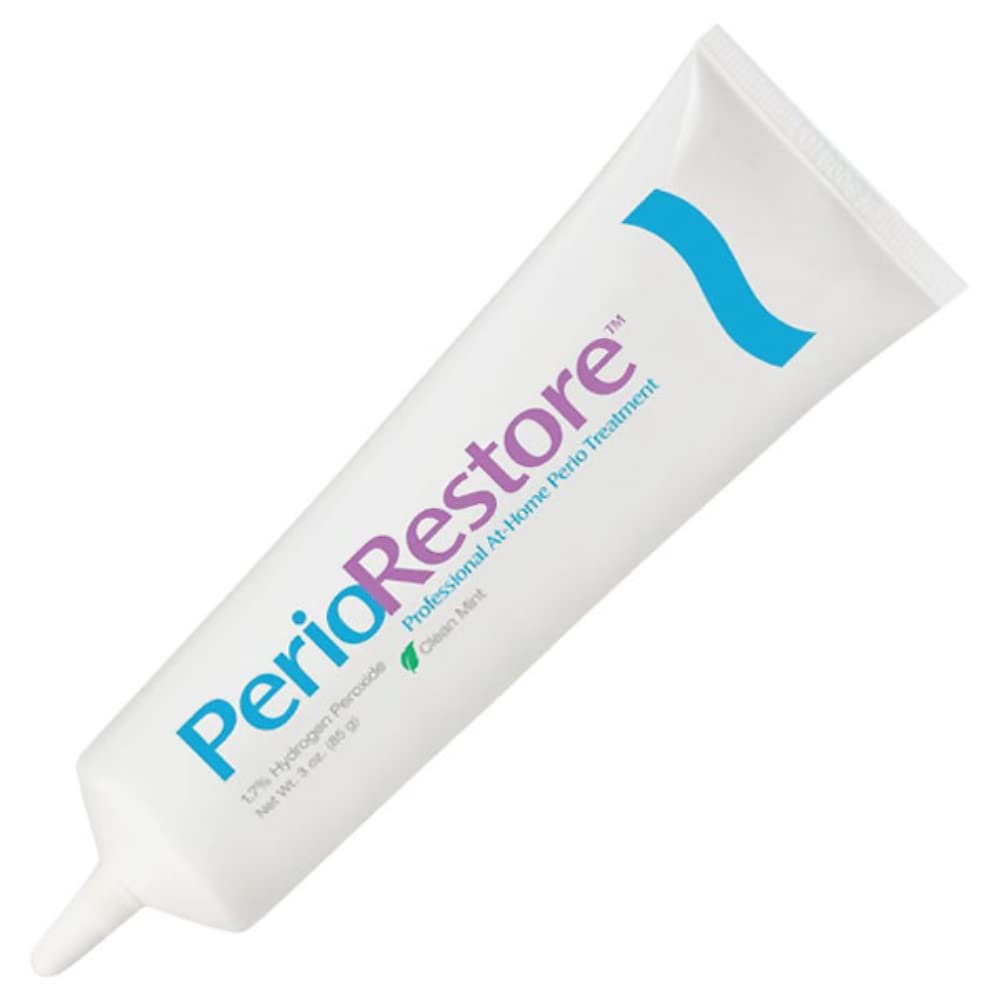 Perio Restore® Gel 3 Ounce Tube. 1.7% Hydrogen Peroxide Oral Cleansing Treatment Gel. Mint Flavor