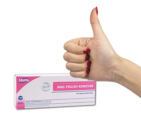 Dukal Nail Polish Remover Pads. Pack of 100 Acetone Free Remover Wipes. 2-ply Saturated Pads. Cleansing Pads. Nail Wipes. Effective and Easy to Use. Individually Packaged.