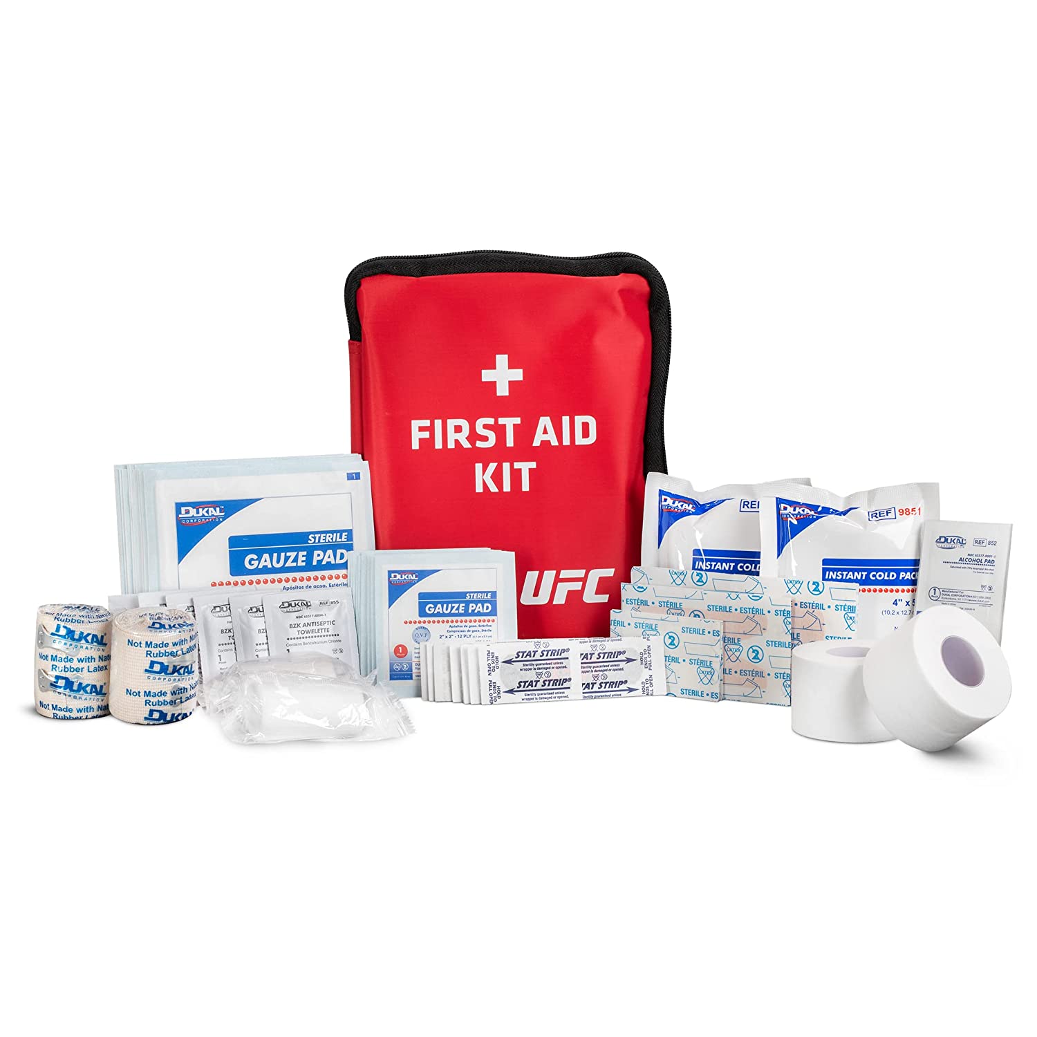 Dukal UFC First Aid Kit, Black, 70 Pieces