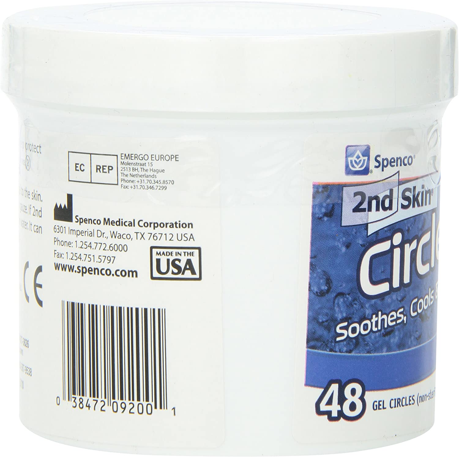 Spenco 2nd Skin Circles Soothing Protection for Blisters, Hot Spots and Skin Irritations, Gel Circles 48-Count