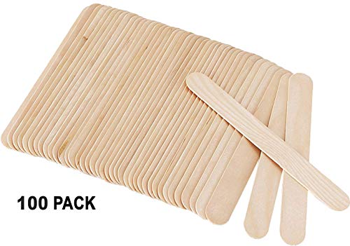 Dukal Tongue Depressors 6 inch. Pack of 100 Disposable Depressors for Seniors. Sterile wooden tongue depressors. Clean & Smooth. Latex-free, single use, wood
