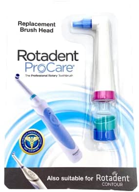 Rotadent ProCare Long-Tip Replacement Brush Head; Elongated Brush Head; NOT Compatible with The Rotadent Plus or Rotadent Classic (ONLY Compatible with The ROTADENT PROCARE and ROTADENT Contour)