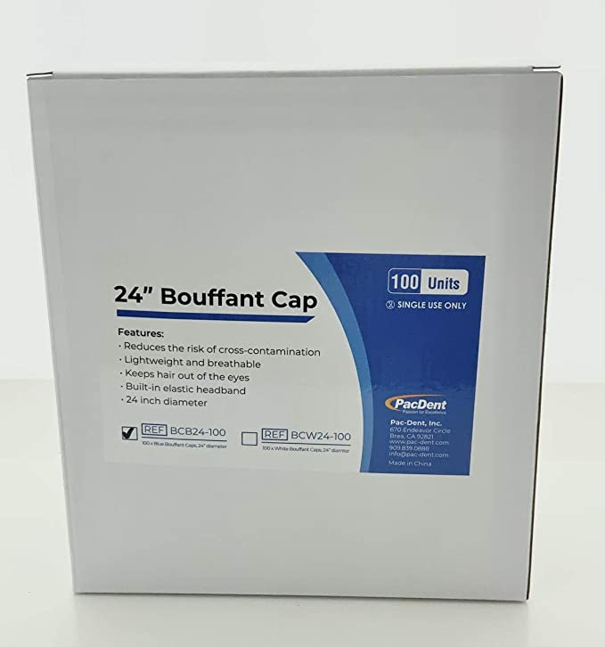 Blue 24 inch Hair net, Bouffant Caps