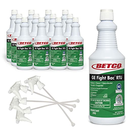 Betco – GE Fight Ba RTU Disinfectant Spray |Medical Grade & EPA Registered| Certified by EPA’s Design for The Environment | Made in The USA |32 oz Bottle (Pack of 12)