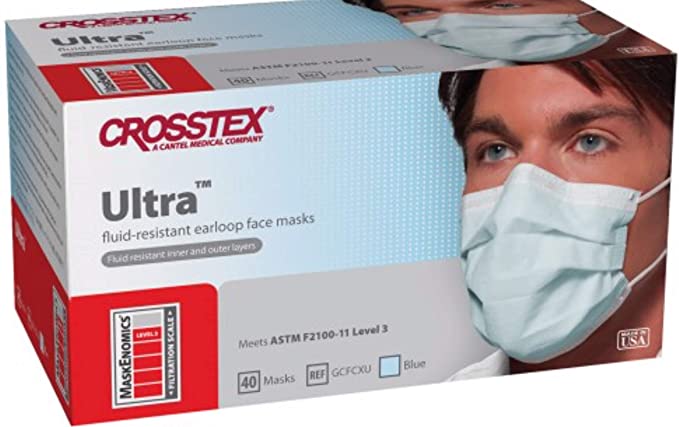 Crosstex International GCFCXU Crosstex Ultra Earloop Mask