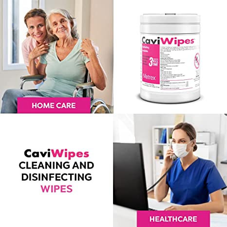 Metrex CaviWipes Disinfecting Towelettes Canister Wipes, 160 Count, White